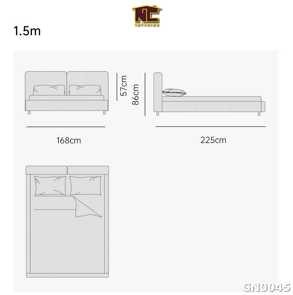 Giuong ngu phong cach Y don gian GN0045 05