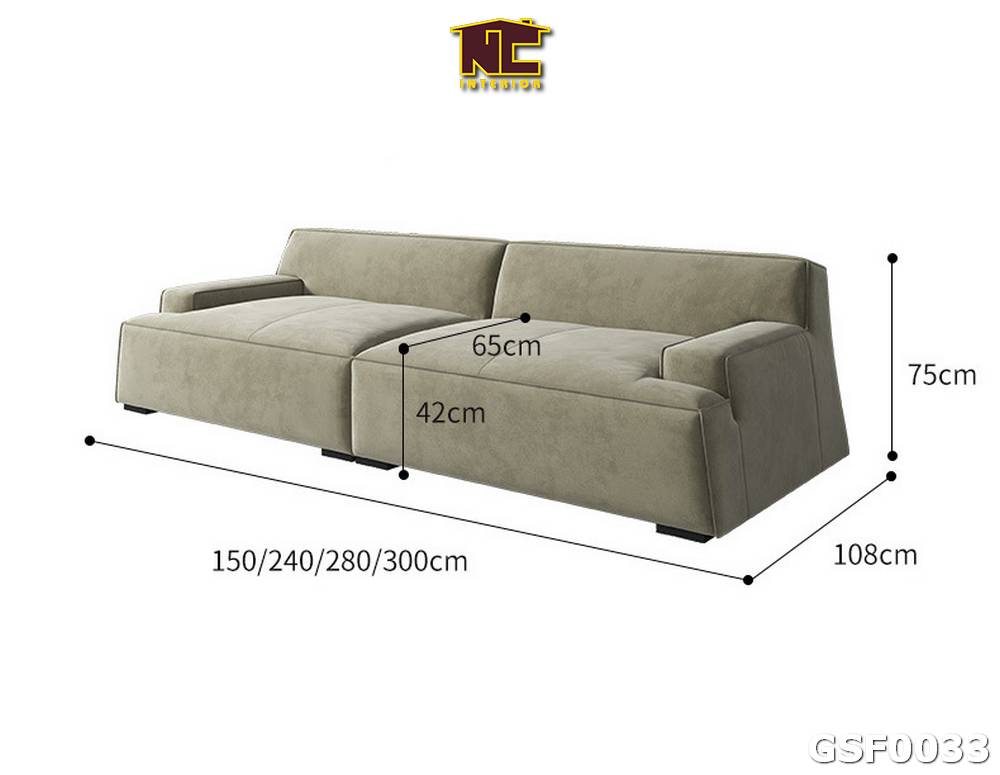 Ghe sofa ni phong cach hien dai GSF0033 08