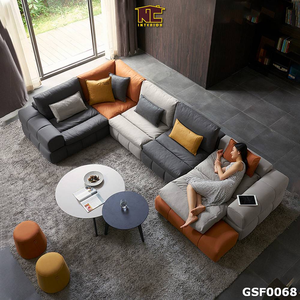 Ghe sofa ni phong cach hien dai GSF0068 02