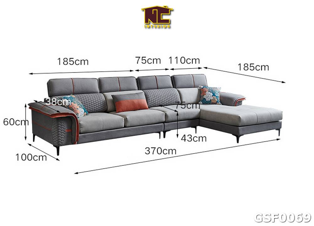 Ghe sofa ni phong cach hien dai GSF0069 06