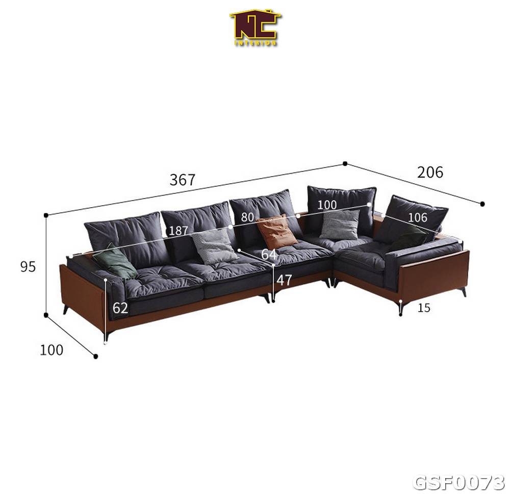 Ghe sofa ni phong cach hien dai GSF0073 02