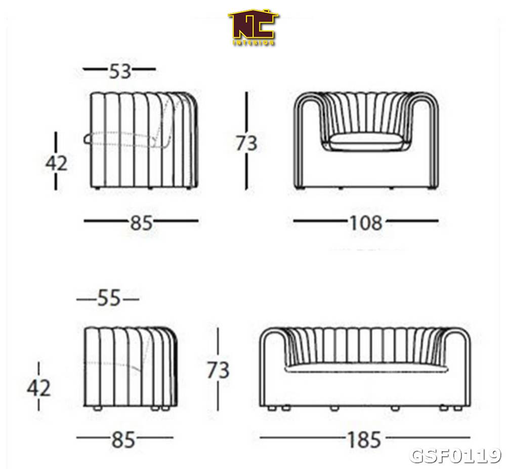 Ghe sofa don phong cach hien dai GSF0119 04