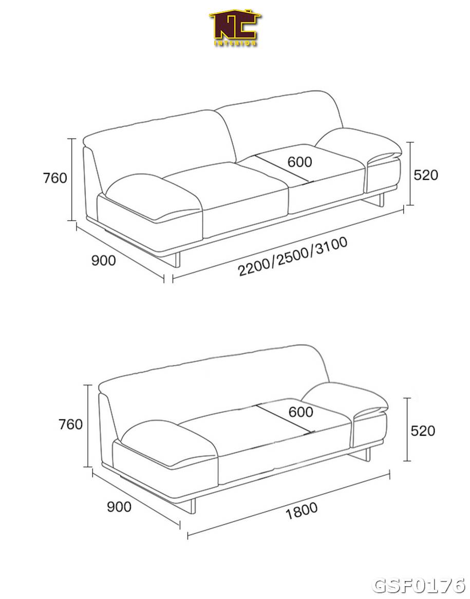 Ghe sofa ni phong cach hien dai GSF0176 02