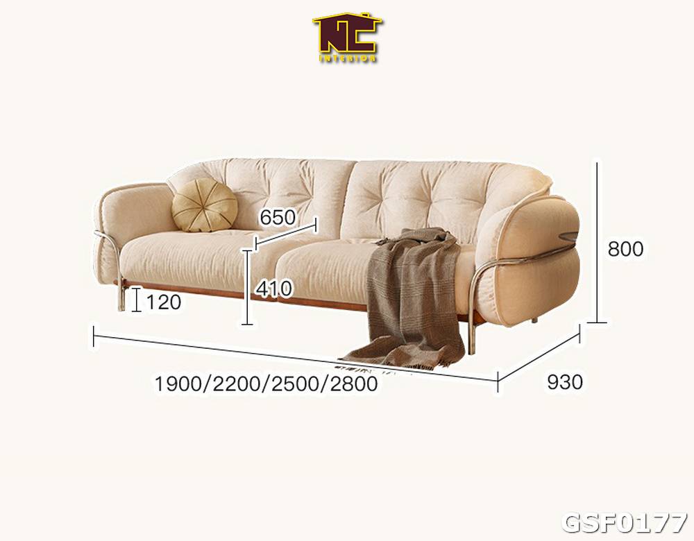 Ghe sofa ni phong cach hien dai GSF0177 03