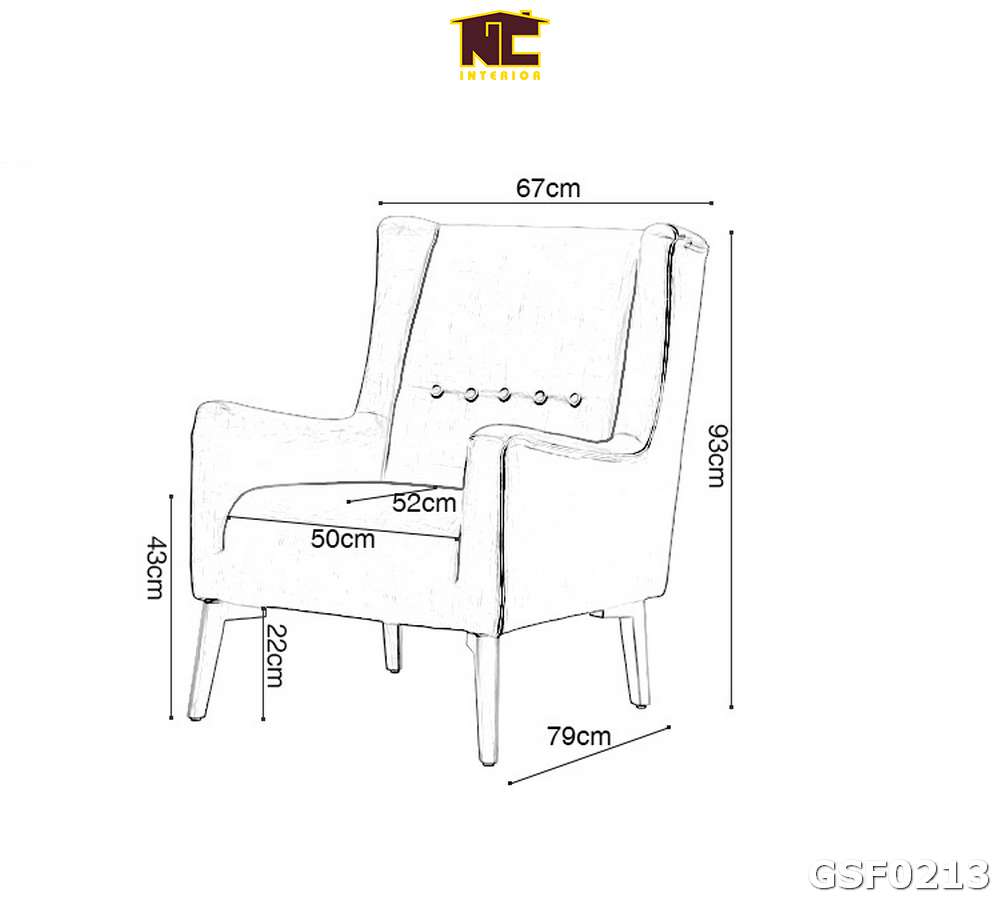 Ghe sofa don phong cach hien dai GSF0213 03