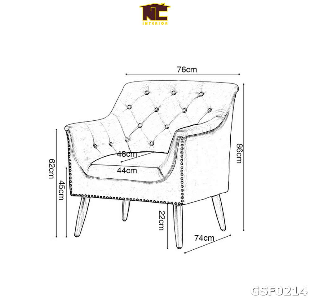 Ghe sofa don phong cach hien dai GSF0214 02