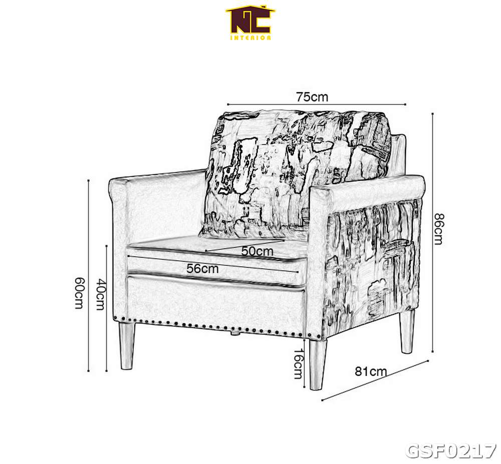 Ghe sofa don phong cach hien dai GSF0217 02