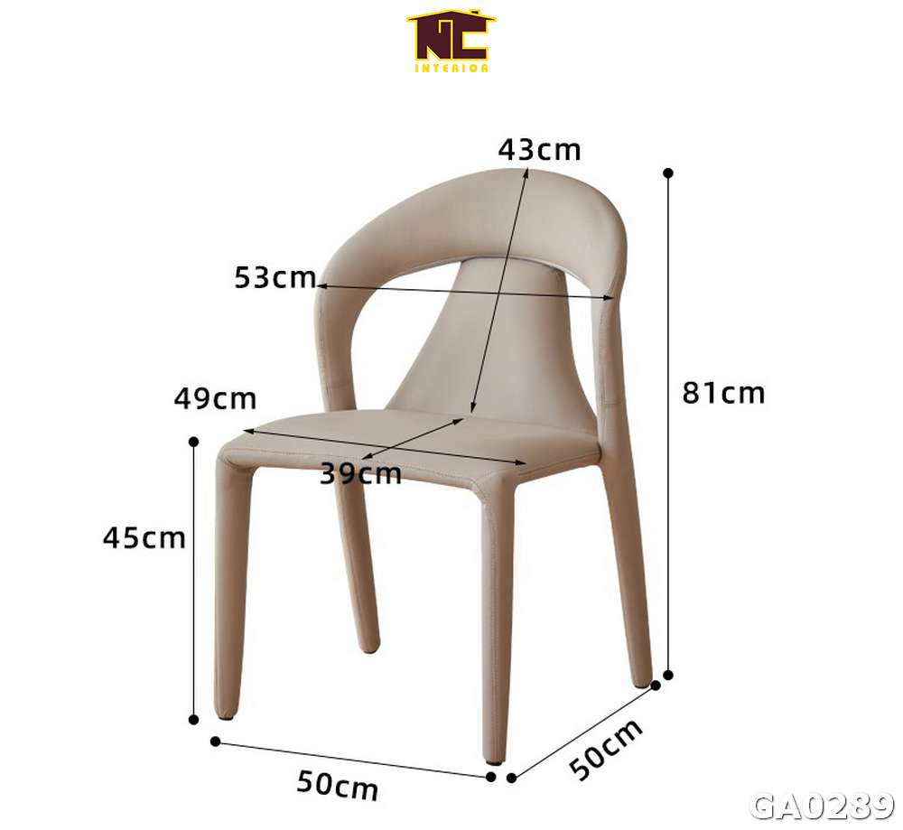 Kích thước của ghế