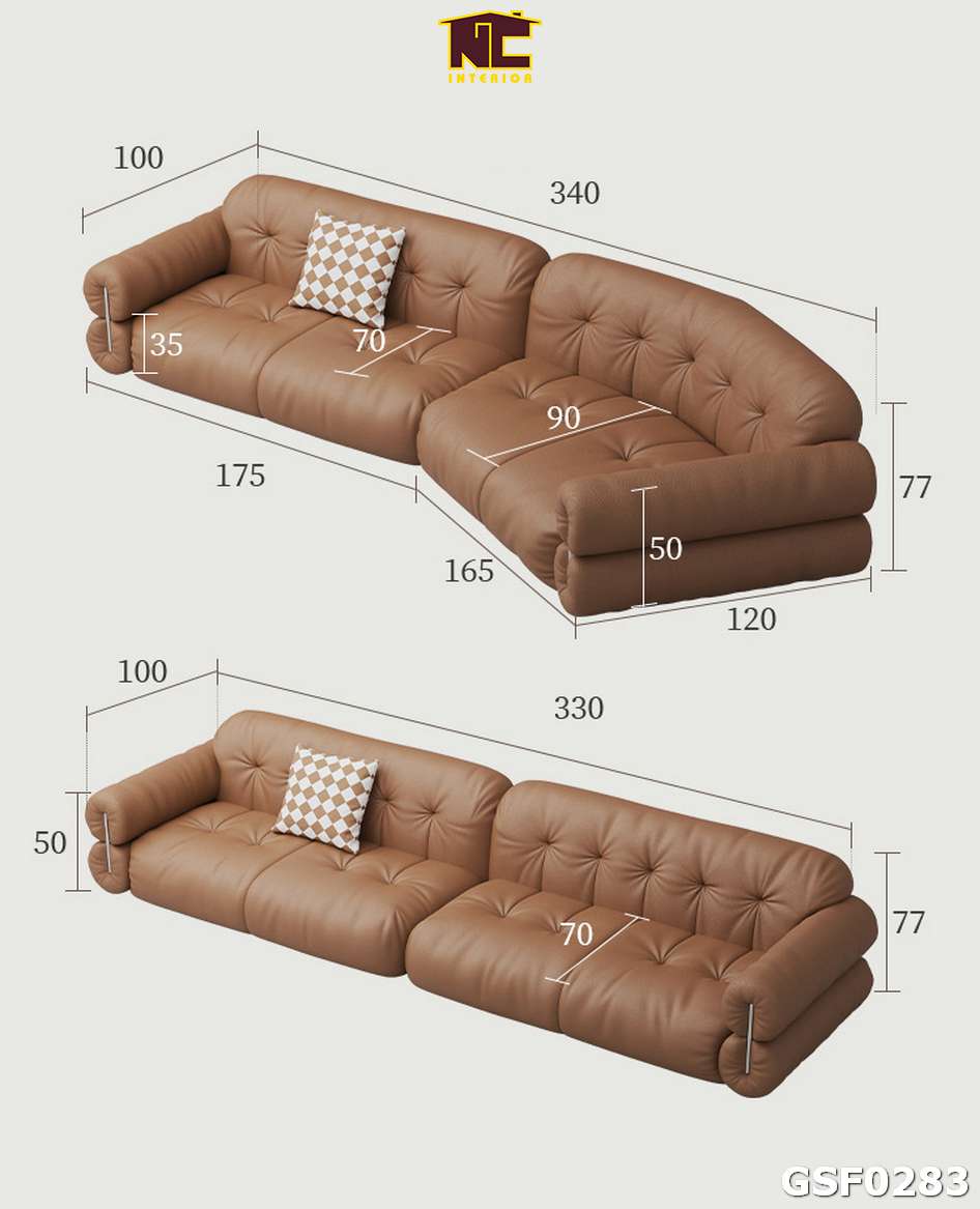 Kích thước của ghế sofa